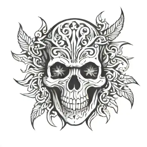 Tribal Skull Made