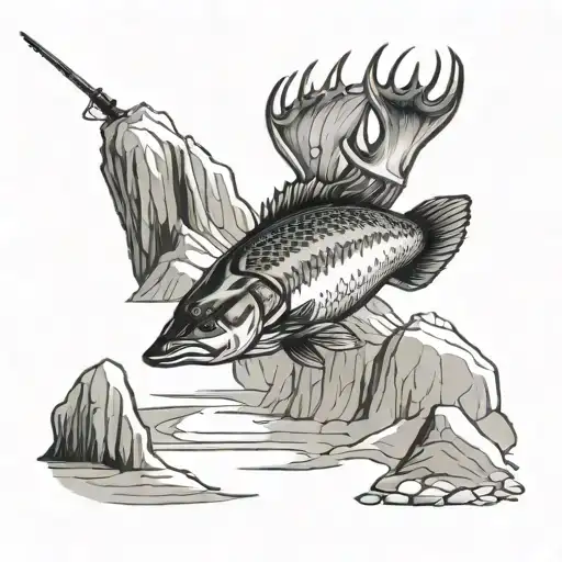 Mountains Lake Fishing Buck