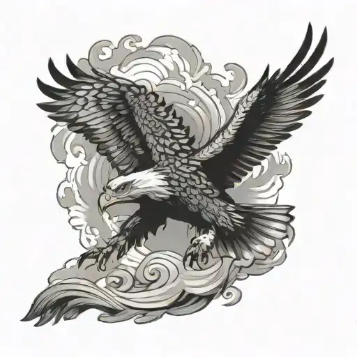 Powerful Eagle Flying