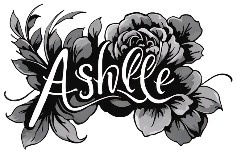 The Name Ashlee Fancy Script