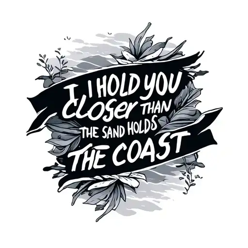 Quote 'I Hold You Closer Than The Sand Holds The Coast'