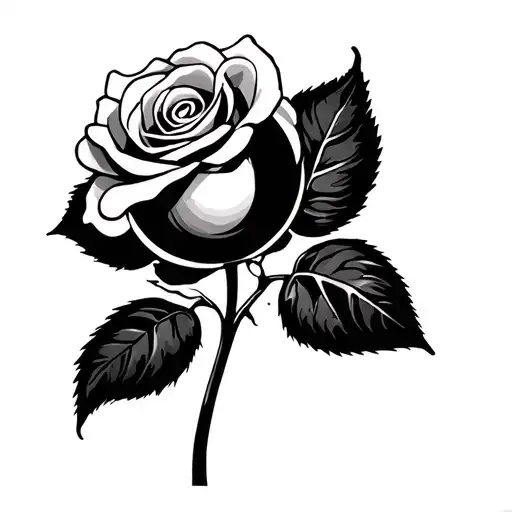 A Rose With A Magic 8 Ball That Says Try Again