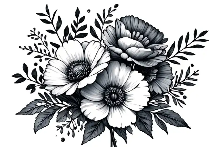 January And June Birth Flower Bouquet