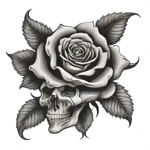 Rose And Skulls