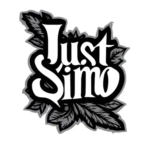 Blank Background With Just Simo Written In Very Elegant Font