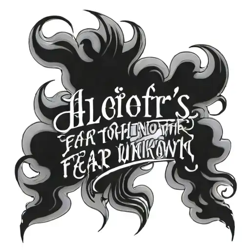A Quote Tattoo Related To The Client's Fear Of The Unknown