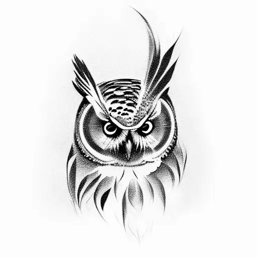 Design A Tattoo Showcasing The Beauty Of Korea And Incorporating An Owl