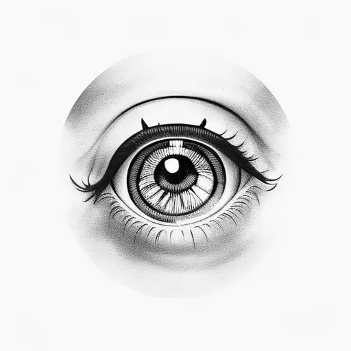 Female Eye Surrounded By Filigrees