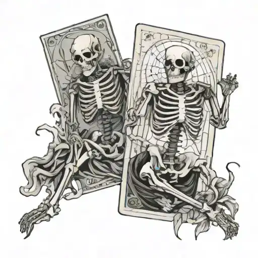 Tarot Cards Skeletons