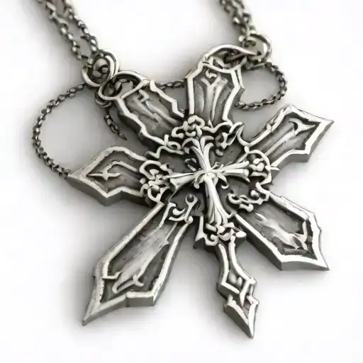 A Cross Necklace Representing Strength