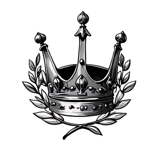 Laurel Wreath Wrapped Around Crown