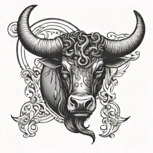 Taurus And Crescent Moon