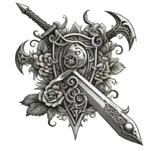 Garden Of Eden Gate And Sword