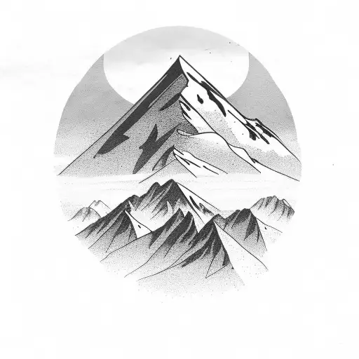 Mountain Landscape With A Hidden Silhouette Of Lord Shiva