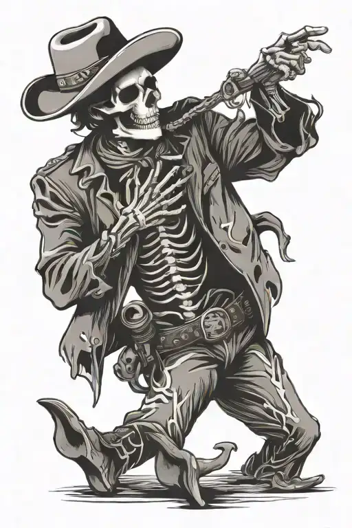 Dancing Cowboy Skeleton