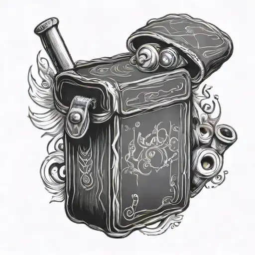 Black Board And Chalk Bag Outline