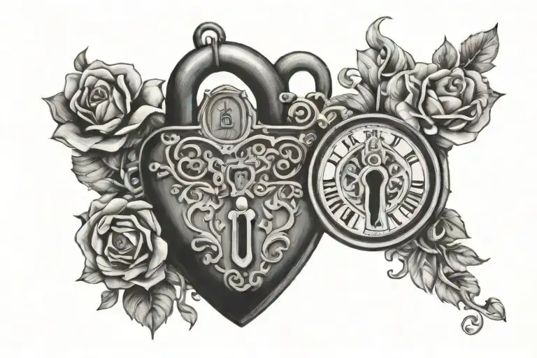 Matching Sister Collage Inside Heart Shaped Lock