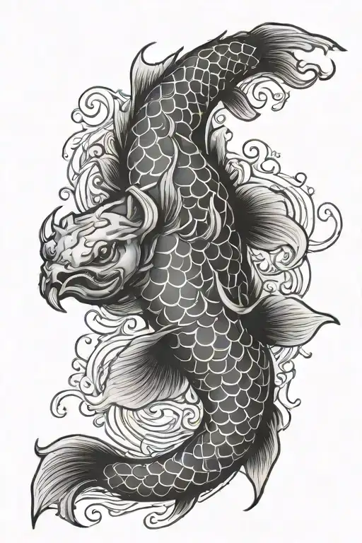 Koi Fish Dragon Transformation