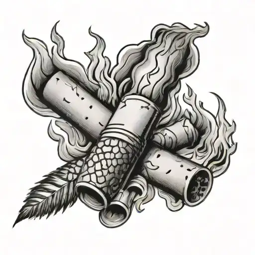 Cigarette Light On Fire