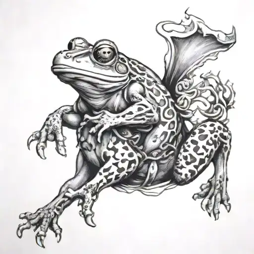 Frog On A Bucking Horse Galloping