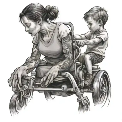 Mother Helping Disable Son