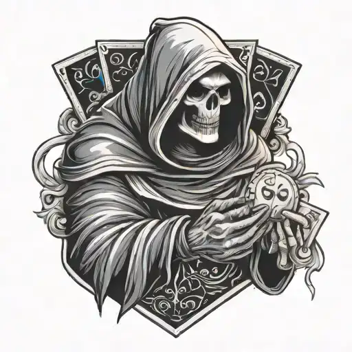 Reaper Holding Cards