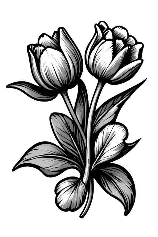 Tulip And Shamrock Intertwined