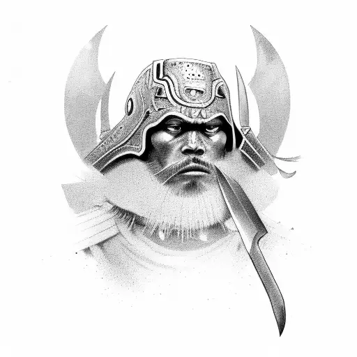 Illustration Of A Warrior Using A Choke As A Finishing Move