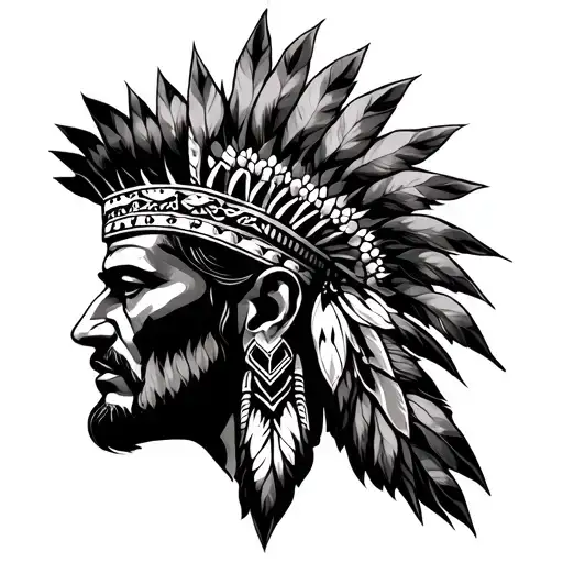 An Indian Who Has A Crown