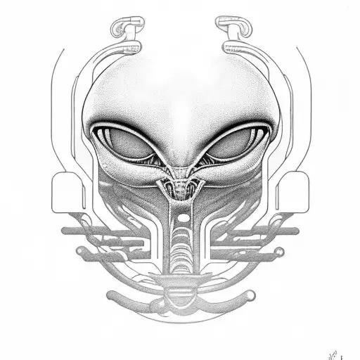 Alien Like Prometheus Watching Over Humans On Earth