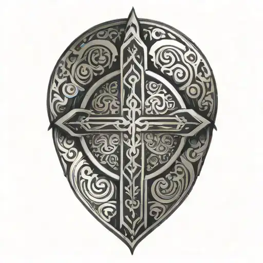 Mandala With A Cross In The Middle