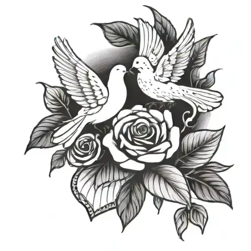 Rose And Dove Holding