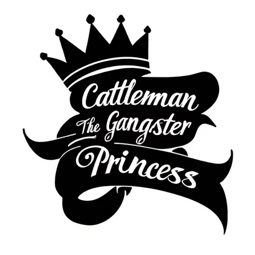 The Words Cattleman The Gangster Princess With A Crown In Fancy Writing