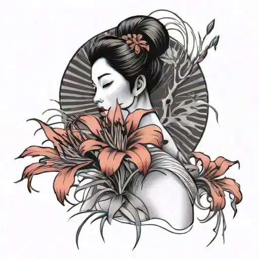 Red Spider Lily And Geisha