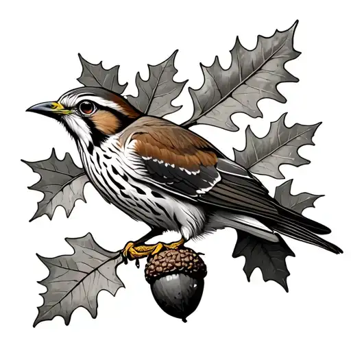 Kestrel Oak Tree Leaves Acorn