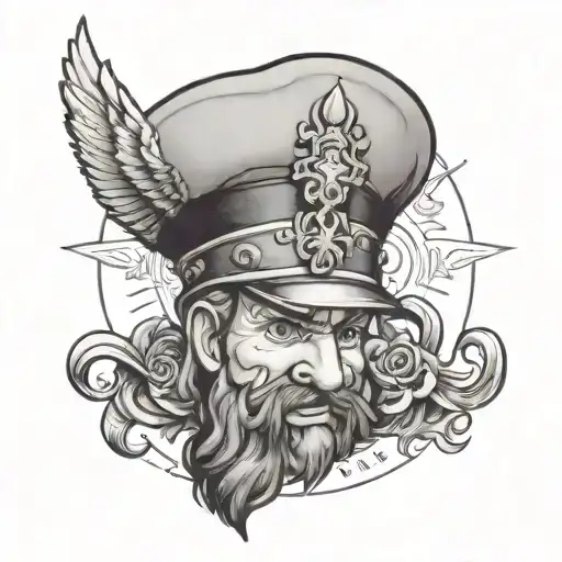 Luigi Cap With Catholic Halo Around It