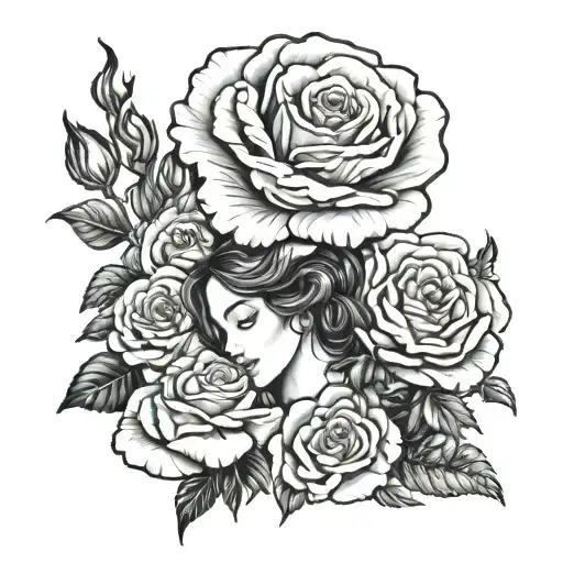 Mother Child Rose Carnation