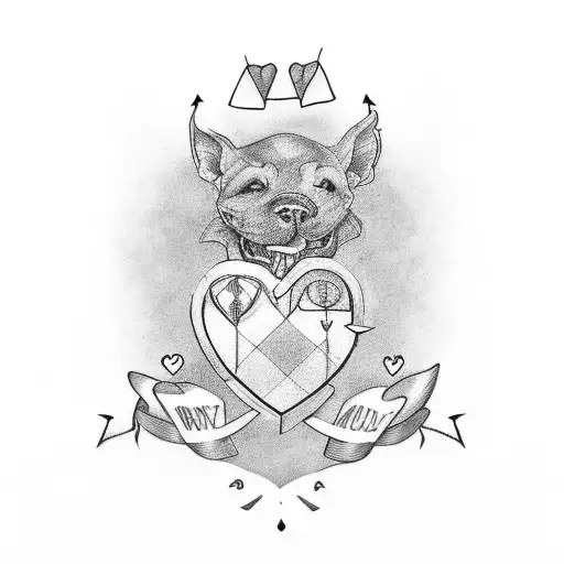 A Gay Tattoo With The Words Daddy's Boy And A Heart With A Tongue