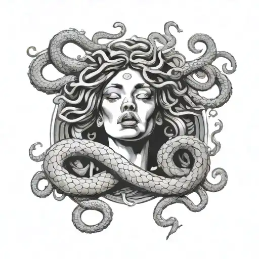 Crying Medusa With Snakes