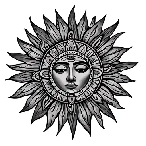 Mexican Aztect Sun