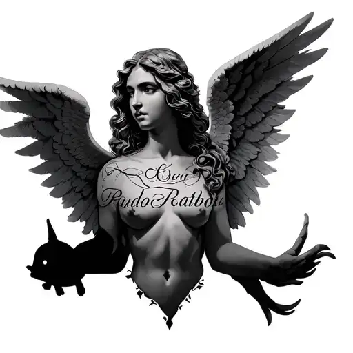 Names And Angel On The Chest