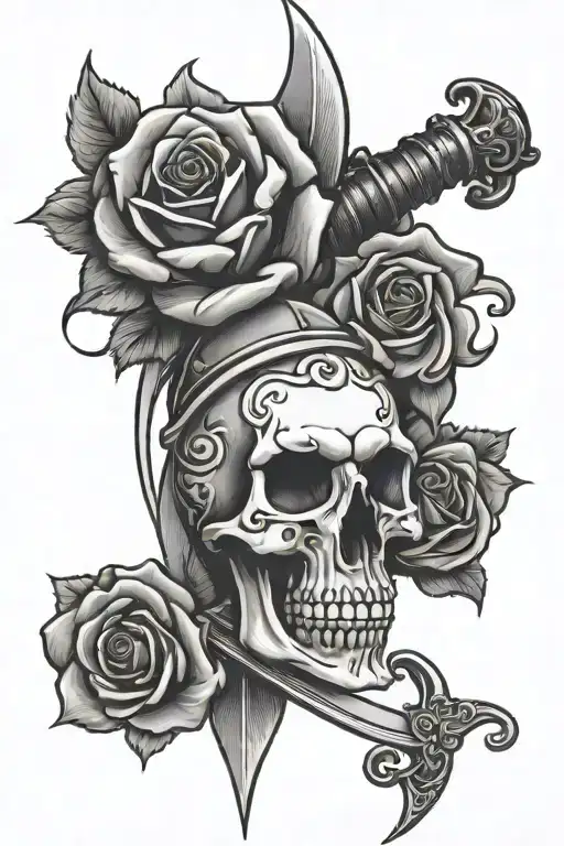 Skull Rose Dagger Dropkick Murphys