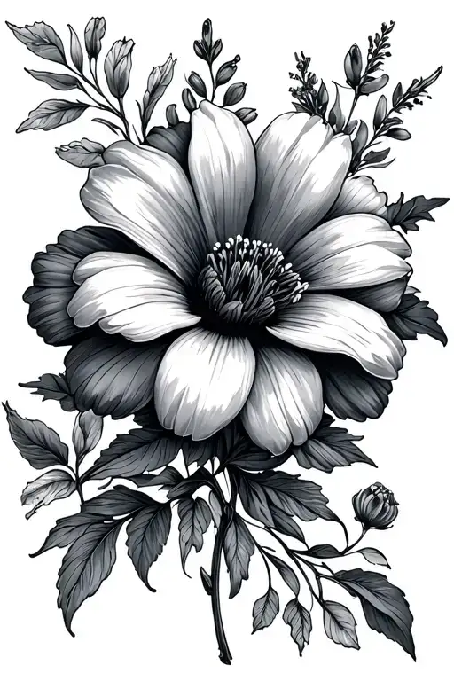 Fine Line December And April Birth Flowers