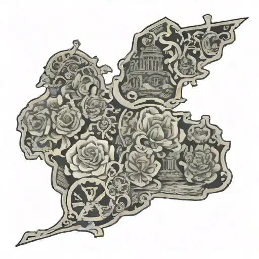 07087 Inside Outline Of New Jersey