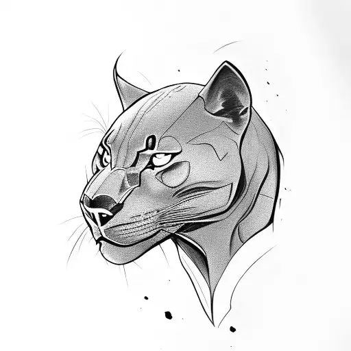 A Traditional Head Of A Black Panther