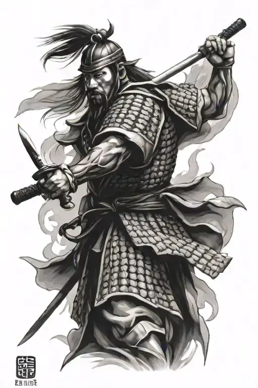 Japanese Samurai Warrior With Filipino Theme