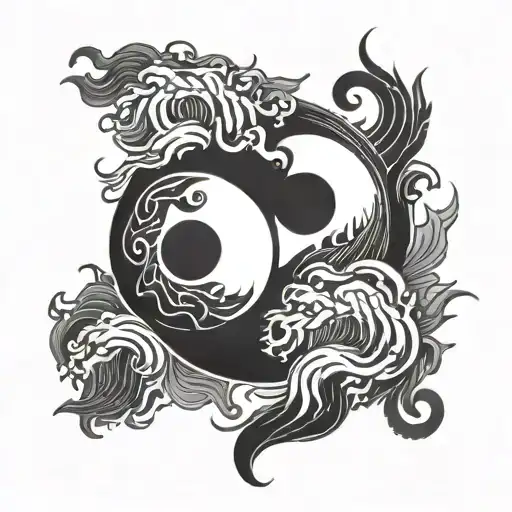 Yin And Yang Symbol Courage In Korean