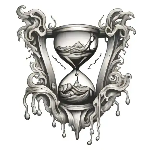 Melting Abstract Hourglass