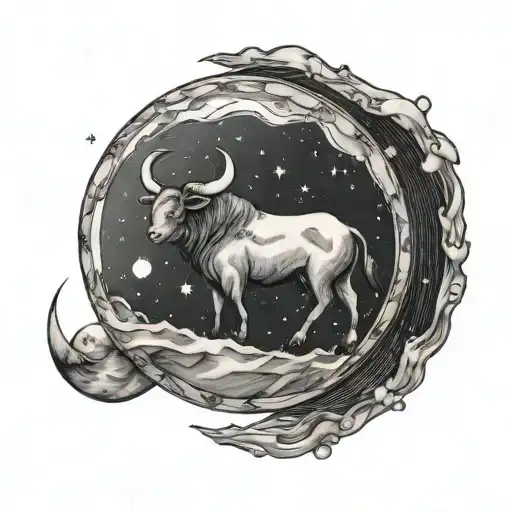 Moon Phase With Taurus Constellation
