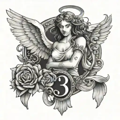 333 Number And Angel Near
